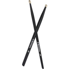 Trendexa Siyah Davul ve Bateri Bageti Drumsticks 5A Pürüzsüz Yüzey
