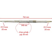 Kuba Hussar 220T Atv Arka Aks Mili 76.1 cm Tek Yivli 24 Freze