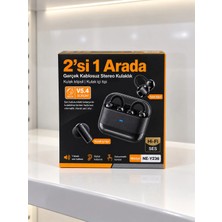 GIGA Kablosuz Bluetooth Kulaklık 4 Kulaklıklı 2’si 1 Arada Siyah