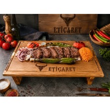 Bozkurt Cnc Kişiye Özel Ahşap Kebap Sunum Tahtası – Cnc Isim Kazımalı 25X40CM
