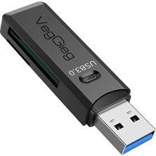 Trendexa USB 3.0 Sd ve Micro Sd Hafıza Kart Okuyucu Siyah