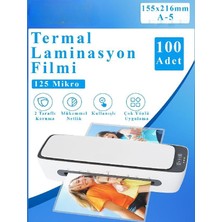 Trendexa Laminasyon Filmi Parlak A5 100'LÜ 1 Paket 125 Mikron Laminasyon Kaplama Pvc Kaplama Poşeti 100 Adet