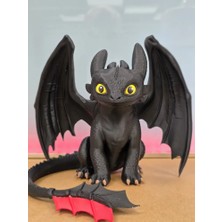Teknokup Toothless  Figür  20CM-3D Baskı-Kolleksiyonluk Biblo