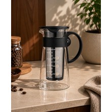 Brew Cups Cam Kahve Demleme Sürahisi Süzgeçli Filtreli Çay Kahve Demleyici
