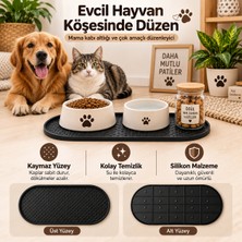 Multi Trendy Kedi Köpek Beslenme MATI12X24 cm Su Geçirmez Mama Kabı Altlığı Paspası