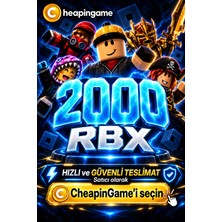 CheapinGame 2000 Robux - Usd (Dolar)