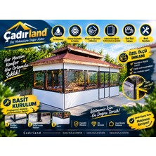 ÇADIRLAND Çadırland--Şeffaf-Balkon Perdesi-Kamelya Kapama-Kış Bahçesi 200X400