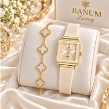 Banum Luxury Şık Modern Zarif 2li Set Saat&bileklik