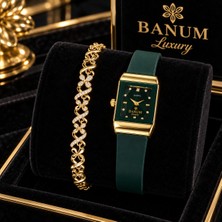 Banum Luxury Modern Şık 2li Set Saat & Bileklik