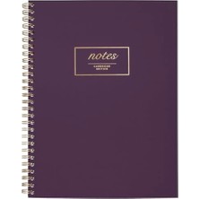 Trendexa Toplantı Defteri/günlük, Mor, 80 Çift Telli Çarşaf, 20 cm x 17 cm (49556)