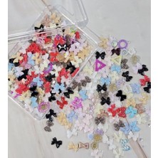 Trendexa Tırnak Süsleme Charm Taşları Fiyonk Dizayn Mix 3D Tırnak Süsleri 041