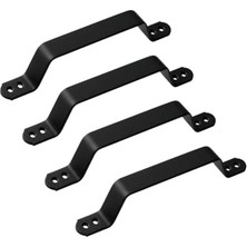 Trendexa Metal El Tutamagı Çekme Kolu Kapı Tutma Kulbu Kulp Kapı Tutamağı Kulbu, 17 Cm, Mat Siyah Renk, (4 Adet)
