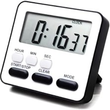 Trendexa Saat; Alarmlı Dijital Öğrenci Sınav Kronometresi 24 Geri Sayım Cihazı Saat, Alarm/kronometre Siyah-Beyaz