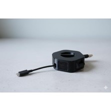 Trendexa Düzenleyici, Kablo Makarası, Kablo Toplayıcı, Taşınabilir Kablo Telefon Kablosu Sarma Mekanizması, Dayanıklı 3D Baskı (Siyah)