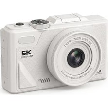 Trendexa 5k Dijital Kamera; Fotoğrafçılığa Yeni Başlayanlar Için Auto Focus Fotoğraf Makinesi, 3 Inç Katlanabilir IPS Ekran, Çocuklar ve Öğrenciler Için Hediye Kamera, Hafıza Kartı Hediye (Beyaz)