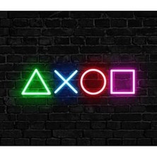 Trendexa Playstation Neon LED Tabela, Neon Işık, Oyun Odası Dekorasyonu