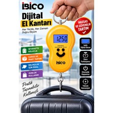 Ellante Ibıco Dijital El Kantarı – Işıklı Ekranlı Hassas Tartım, Dara Fonksiyonlu, Otomatik Kapanma, Taşınabilir Bavul ve Bagaj Tartısı
