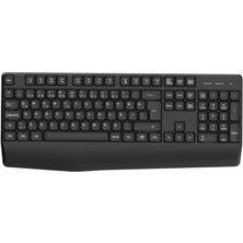 Trendexa SPK6348 Kablosuz Klavye, 2.4ghz USB Alıcılı Türkçe Q Klavye, Ergonomik Ince Tasarım, 15 Metre Çekim Mesafesi, Siyah