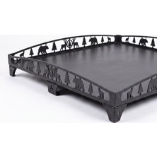 Döküm Soba Altlık Orman Desen Lazer Kesim 75X75