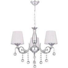 St. Morritz Pırıltı 3 Lü Avize Silver (Beyaz Şapkalı)