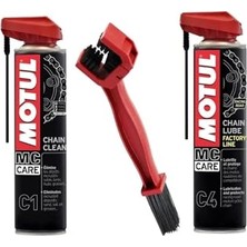 Trendexa C1 Chain Clean + C4 Chain Lube Factory Line 2 x 400 ml + Fırçalı Yağlama Seti