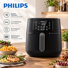Philips 5000 Serisi Xxl Connected Airfryer, 7,2 L, 1,4 kg Kapasite, Rapid Air Teknolojisi, Wi-Fi Bağlantısı, 16'sı 1 Arada Pişirme ve Izgaraaksesuarı