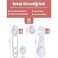 Trendexa Plastik Çok Amaçlı Çocuk Güvenlik Kilidi, Dolap ve Kapaklar Için
