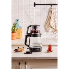 St. Morritz Glass Tea Xl 2 In1 Cam Çay Makinesi Space Gray
