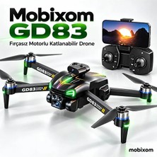 Mobixom GD83 Fırçasız Motorlu Katlanabilir Drone Hd Kamera Wi‑fi Fpv Canlı Görüntü 4 Yönlü Engel Algılama