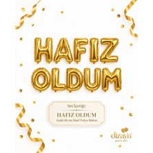 Dizayn Parti Evi Hafız Oldum Folyo Harf Balon Seti – 40 cm Kutlama Yazısı – Gold / Gümüş Renk Seçenekli