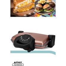 St. Morritz Afiyet Granit Çıkarılabilir Plakalı 5 Kademe Isı Ayarlı Tost ve Izgara Makinesi GM7462G