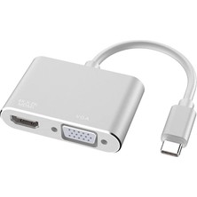 Trendexa 4366 USB Type-C To HDMI VGA 3.1 4K Çevirici Dönüştürücü Adaptör
