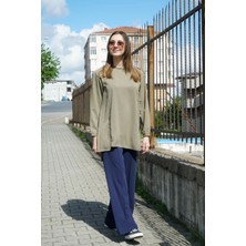 Butik Bileği Büzgülü Asimetrik Kesim Uzun Kollu Bluz