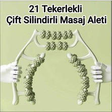 St. Morritz Selülit Masaj Aleti 21 Tekerlekli Çift Silindirli Kol Bacak Incelten Kas Sıkılaştıran Masaj Aleti