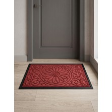 Tiritoğlu Home 45 x 75 cm Kırmızı Güneş Desenli Halı Paspas Kaymaz Taban Iç/dış Mekan