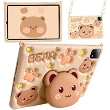 Trendexa Xiaomi Mi Pad 7/pad 7 Pro/mi Pad 8/8 Pro/poco Pad X1 11,2 Inç Uyumlu Cute Dolls Çocuk Kılıfı, Standlı, Bear