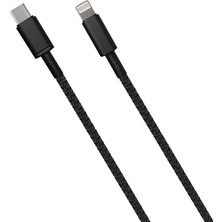 Trendexa XCC8911 27W 3A Qc 3.0 Hızlı Fast Usb-C/type-C To Lightning 1.2 Metre Hasır Data Şarj Veri Kablosu