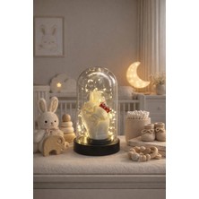 St. Morritz Fanus Içinde Bebek, El Figürü ve “welcome Baby” Yazı Detayı Ile Peri LED Dekor Yeni Doğan Hediyesi