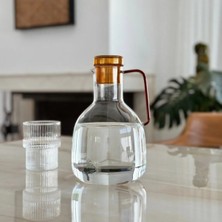 St. Morritz 1,8 Litre Cam Sürahi - Turuncu Kapak ve Saplı