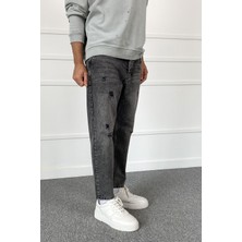 Alışveriş Sokağı Boyfriend Yırtıklı Antrasit Jean - Kot Pantolon