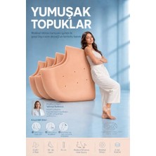 Trendexa Medikal Silikon Topuk Çorabı 2 Çift 4'lü Çatlak Giderici Nem Tutucu Esnek Gece Bakım Koruyucu Jel Tabanlık Ped 2 Çift 721955