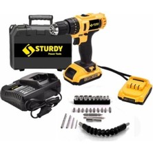 St. Morritz Sturdy Yeshills Sturdy Darbeli 24V 5AH Lion Çift Akülü Setli Kızaklı Matkap