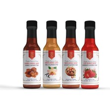 Trendexa Karamel; Vanilya, Fındık, Çilek Aromalı Şurup 4'lü Set (4X250 Ml), Cam Şişe