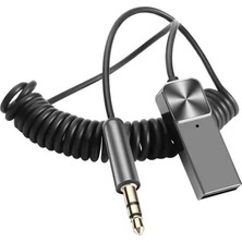Trendexa MT06 Mikrofonlu Araç Bluetooth 5.1 Kiti Herhangi Bir Kulaklık Aux Çıkışını Kablosuz Bağlantı Yapar