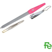 Trendexa Fe-3'lü Bakım Takımı (Törpü + Cımbız + Tırnak Makası)