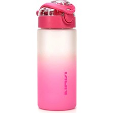 St. Morritz Su Matarası Tritan Geniş Ağız Su Şişesi Gradyan Spor Matarası Suluğu Bpasız 500 ml Pembe 0109