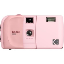 Trendexa EC35 35 mm Film Kamera; Yeniden Kullanılabilir, Odaklanmaz, Dahili Flaş, Slayt Kapağı, Başlangıç Dostu (Film ve Aa Pil Dahil Değildir) (Tek, Açık Pembe)