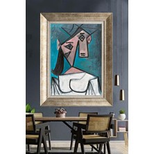 Tablore Pablo Picasso Kübist Kadın Portresi Çerçeveli Kanvas Tablo Sanatsal Duvar Dekoru