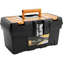 Trendexa Metal Kilitli Tek Bölmeli Organizerli 41 cm Orta Boy Alet Çantası Pratik Kullanımlı Takım Çantası