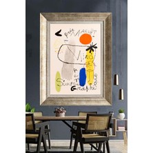 Tablore Joan Miro Galerie Maeght Soyut Sanat Çerçeveli Kanvas Tablo Modern Duvar Dekoru